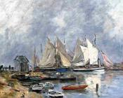 尤金 布丹 : Trouville, the Port, Boats and Dinghys